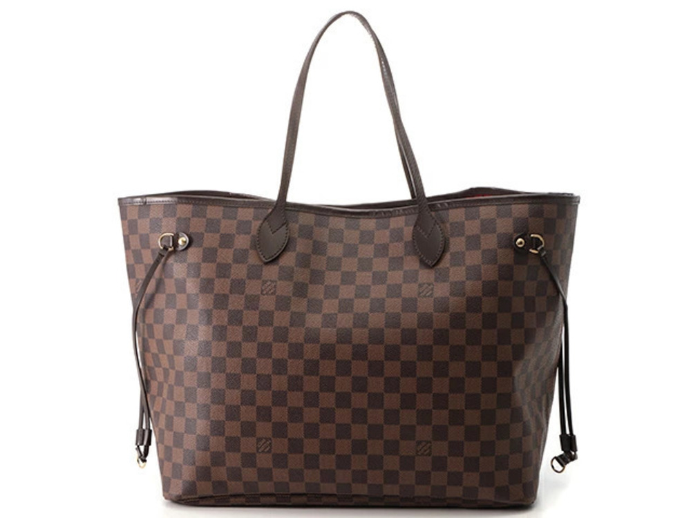 LOUIS VUITTON Neverfull Damier Cerise Red Tote Bag